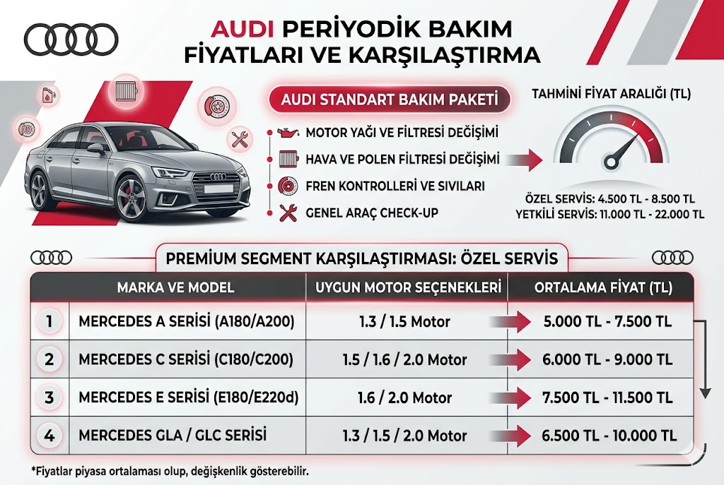 Audi Periyodik Bakım Fiyatları