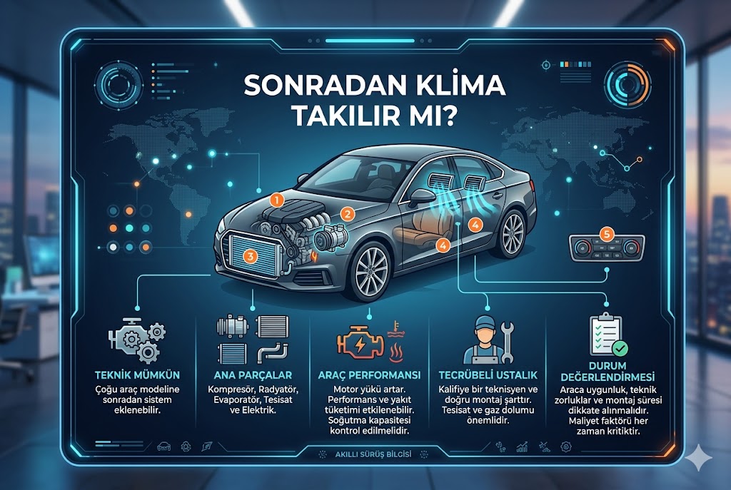 Klimasız Arabaya Klima Taktırmak