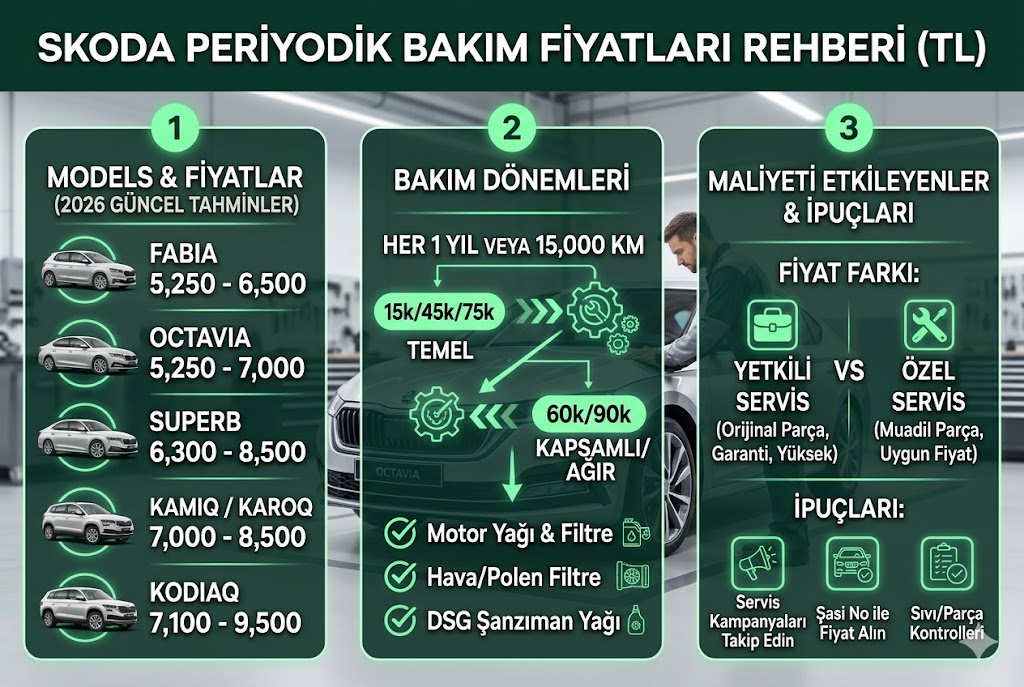 Skoda Periyodik Bakım Fiyatları